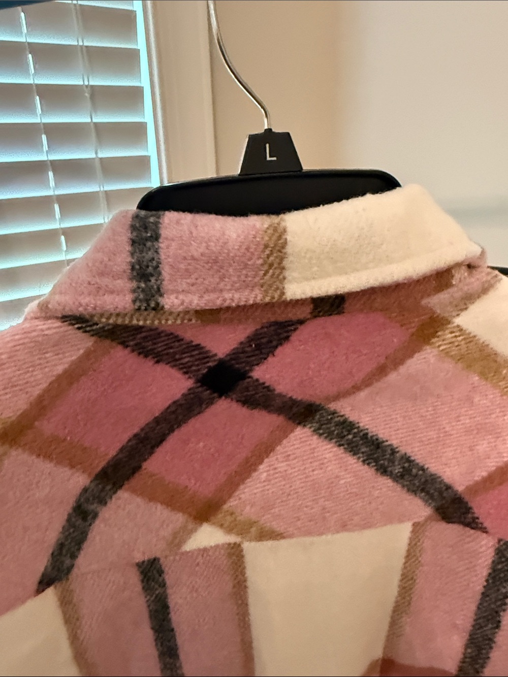 Pink Plaid Button-Up Shacket - Picture 7 of 8